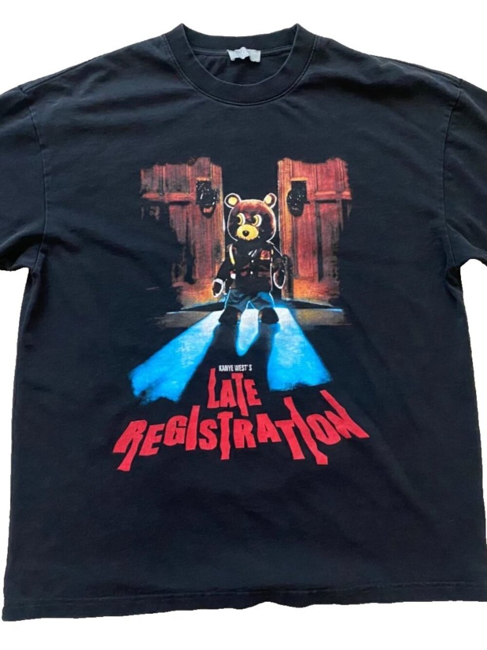 Vintage 2005 Kanye West Late Registration Tour Merch T-Shirt Sz L Rap Tee Black